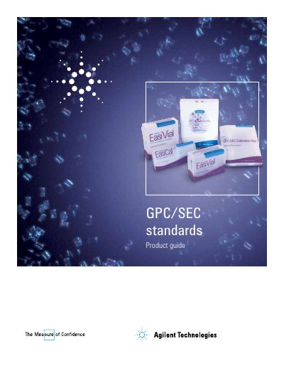 Agilent GPC/SEC Standards Product Guide - cover page