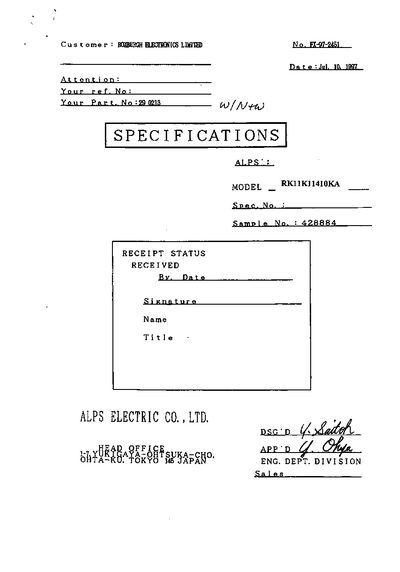 ALPS 317983 Manual - cover page