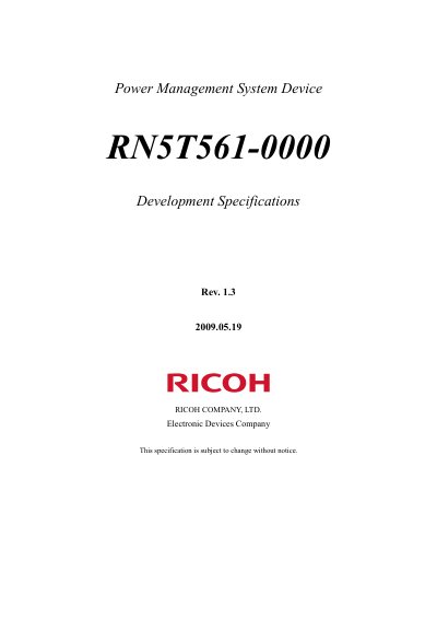RICOH RN5T561-0000 handbook - cover page