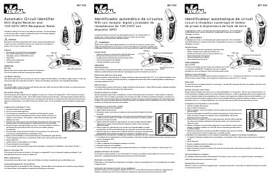 IDEAL 61-534 Automatic Circuit Identifier User Manual - cover page