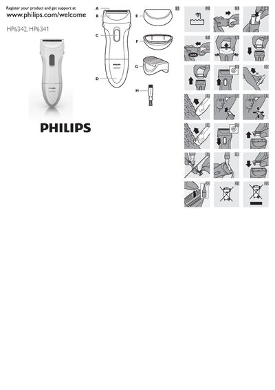 Philips Ladyshave HP6342/HP63411 User Manual - cover page