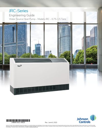 Johnson Controls JRC-Series Water Source Heat Pump Engineering Guide - cover page