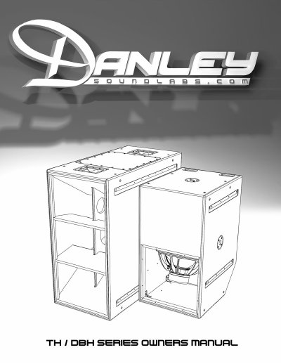 Danley TH812/TH221/TH412/DBH218 Subwoofer Owner's Manual - cover page