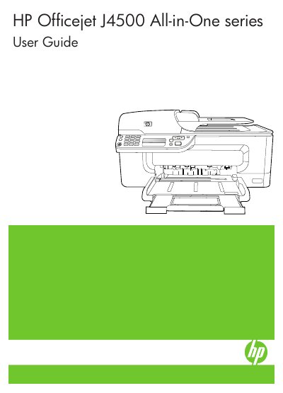 HP Officejet J4500 All-in-One Series User Manual - cover page