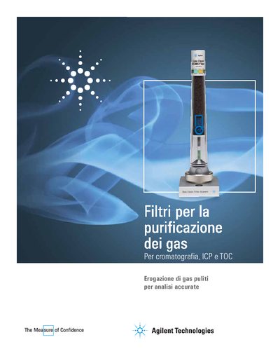Agilent Gas Clean Filters Product Leaflet - cover page