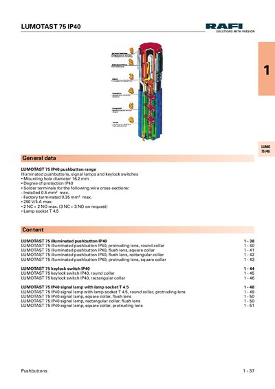 LUMOTAST 75 IP40 Handbook - cover page