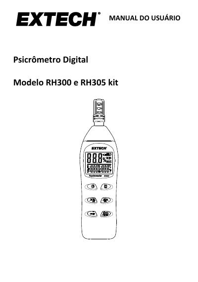 Extech RH300 Digital Psychrometer User Manual - cover page