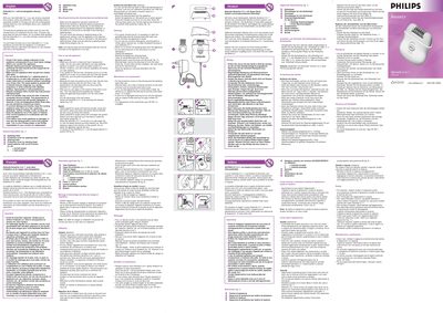 Philips HP6405/PB Satinelle 2 in 1 User Guide - cover page