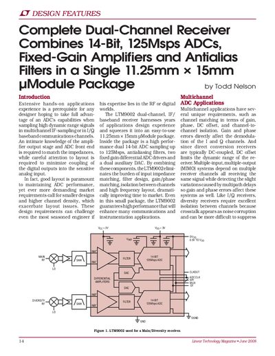linear DESIGN FEATURES LTMag-V18N02-04-LTM9002-ToddNelson service manual - cover page