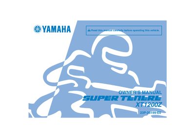 Yamaha XT1200Z Owner's Manual - cover page