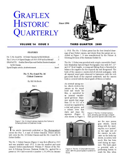 Graflex Historic Quarterly Issue 3 - cover page