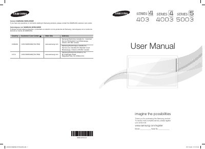 samsung 403/4003/5003 user manual - cover page