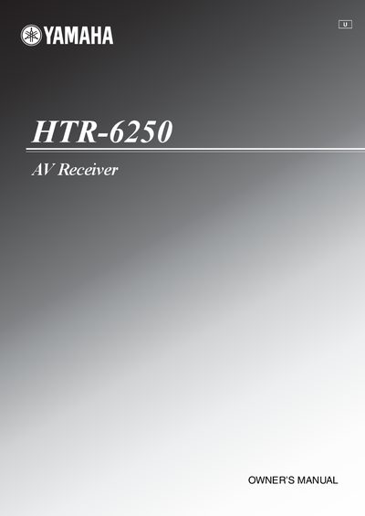 Yamaha HTR-6250 AV Receiver Owner's Manual - cover page