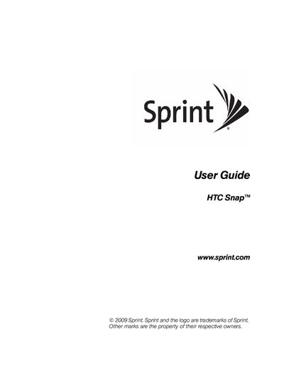HTC Snap User Guide - cover page