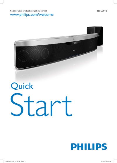 Philips HTS9140 Quick Start Guide
