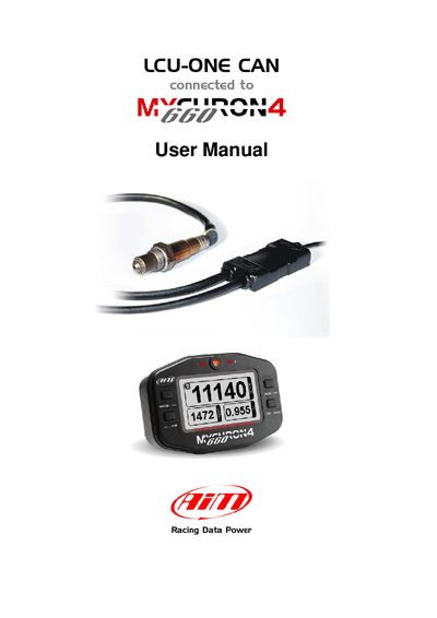 LCU-ONE CAN User Manual for MyChron4 660 - cover page