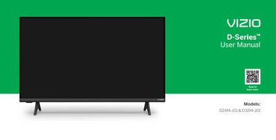 VIZIO D-Series D24f4-J01 & D32f4-J01 User Manual - cover page