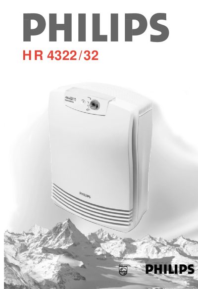Philips HR 4322/32 Air Purifier User Manual - cover page