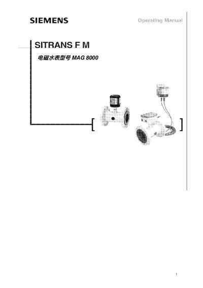 Siemens MAG 8000 Flow Meter User Manual