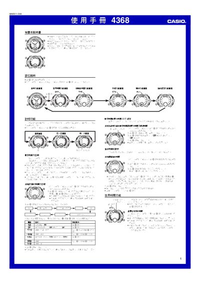 Casio 4368 User Manual - cover page