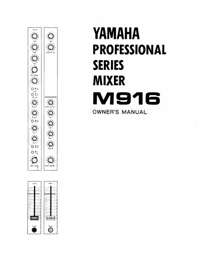 YAMAHA M916 Manual - cover page