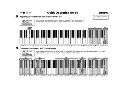 Yamaha H11 Quick Operation Guide - cover page
