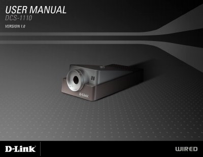 D-Link DCS-1110 User Manual - cover page
