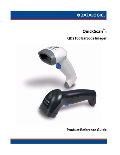 Datalogic QuickScan i QD2100 Barcode Imager Product Reference Guide