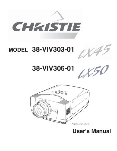 CHRISTIE LX45 38-VIV303-01 User's Manual - cover page
