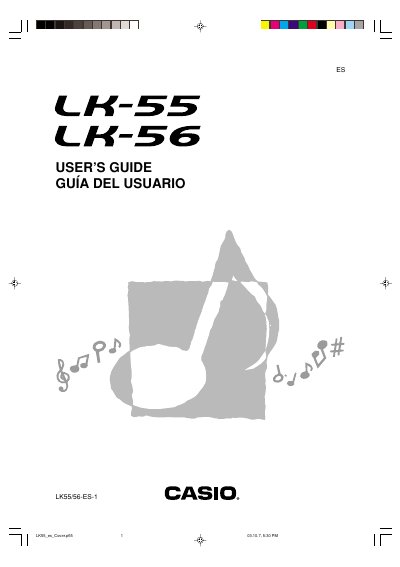 Casio LK-55/LK-56 Electronic Musical Instrument User's Guide - cover page