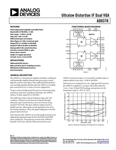Analog Devices AD8376 Datasheet