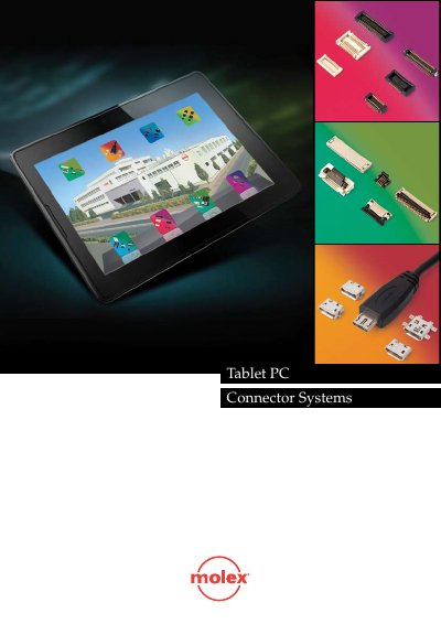Molex Tablet PC Connector Systems Selection Guide - cover page