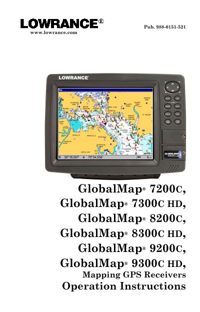 Lowrance GlobalMap Series Operation Instructions - cover page