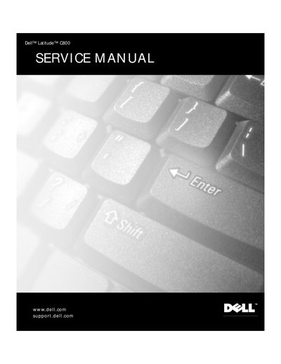 Dell Latitude C800 Service Manual - cover page