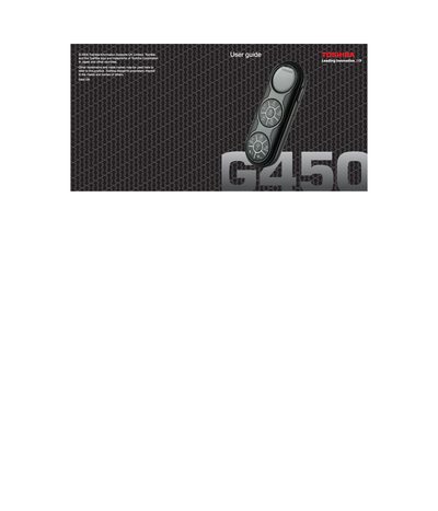 Toshiba G450 User Manual - cover page