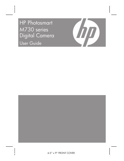 HP Photosmart M730 Series Digital Camera User Guide - cover page