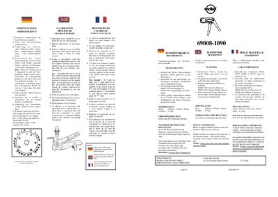 MOLEX - PROCEDURE DE CALIBRAGE (FORCE MANUELLE) 69008-1090 - cover page