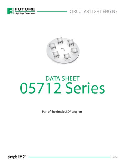 Future simpleLED 05712 Series Circular Light Engine Datasheet - cover page