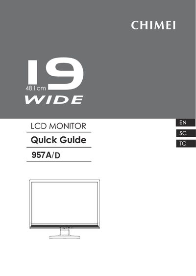 CHIMEI LCD MONITOR 19WIDE Manual