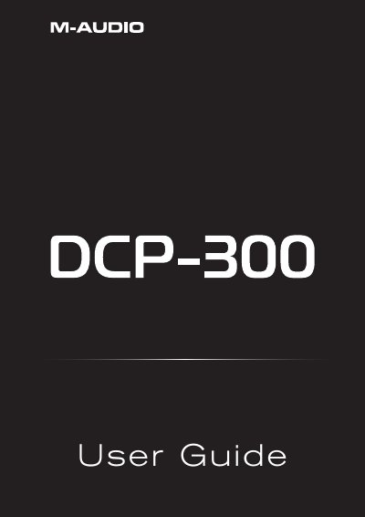 M-AUDIO DCP-3000 User Guide - cover page
