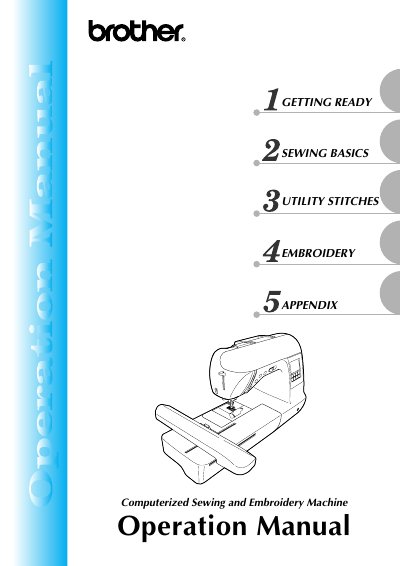 Brother CPS5XV Computerized Sewing and Embroidery Machine Operation Manual