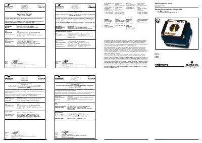 EMERSON Installation Guide ATEX \