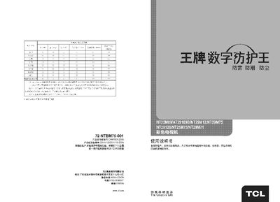 TCL NT25M89 Television User Manual - cover page