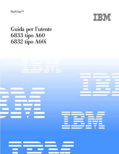 IBM NetVista 6833 A60 / 6832 A60i User Guide - cover page