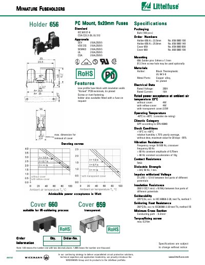 Littelfuse 656 Fuse Holder Datasheet - cover page