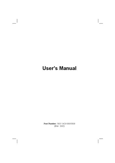 5615 1428 0003 ROO Pocket PC User Manual - cover page