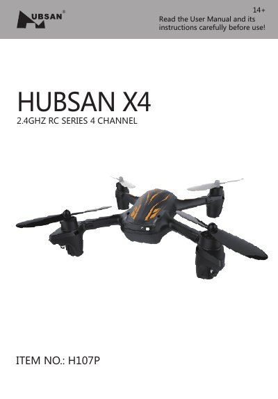 HUBSAN X4 H107P RC Quadcopter User Manual - cover page