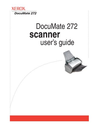 Xerox DocuMate 272 Scanner User's Guide - cover page