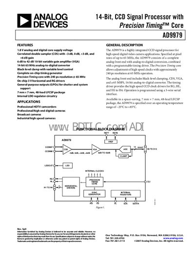 Analog Devices AD9979 Handbook - cover page