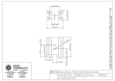AAVID THERMALLOY -439193 BALCK ANODIZE - cover page